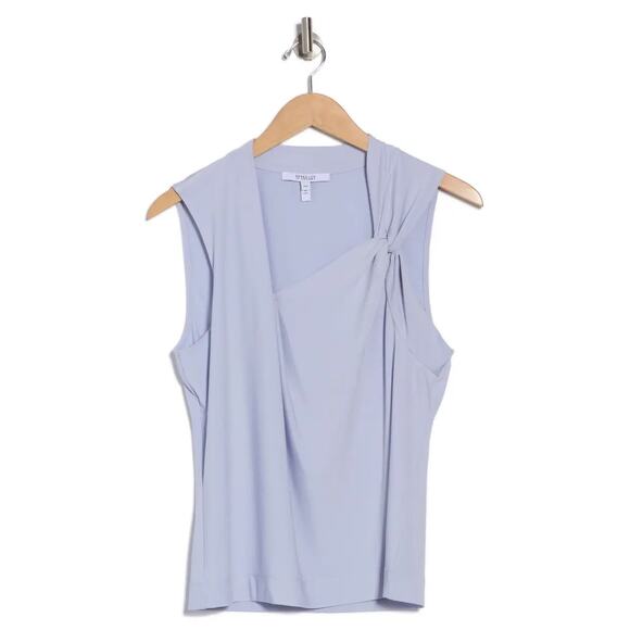 DEREK LAM 10 CROSBY Alya Asymmetric Draped Top - Picture 7 of 10